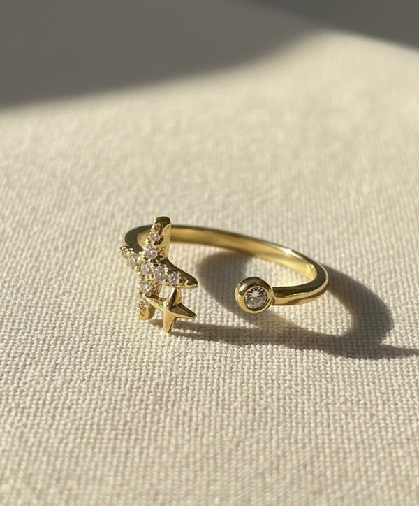 18k Gold Plated Starlit Whisper Ring