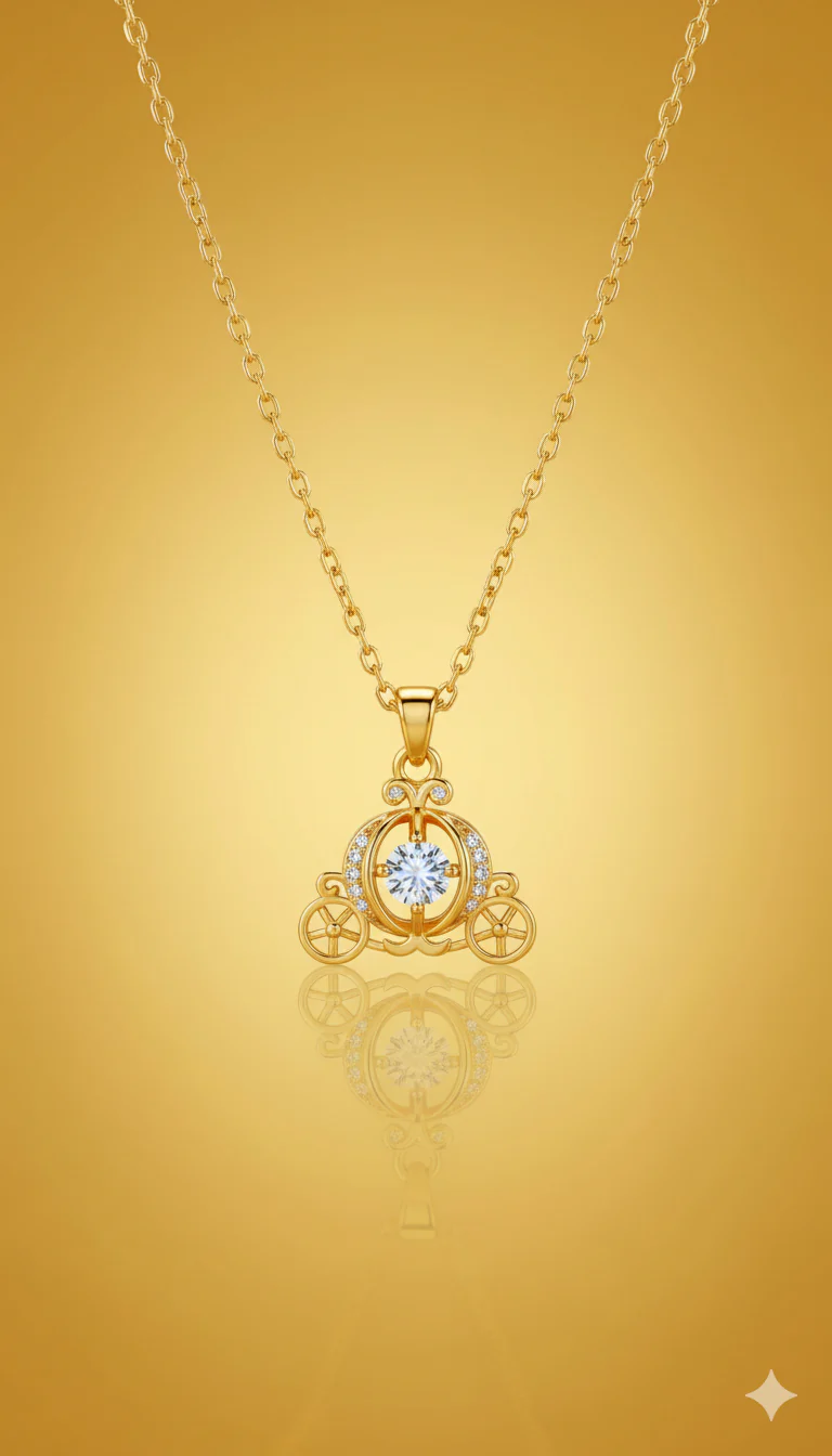 The Fairy Tale Carriage Pendant Necklace