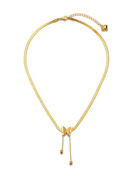 The Butterfly Whisper Serpent Chain Necklace